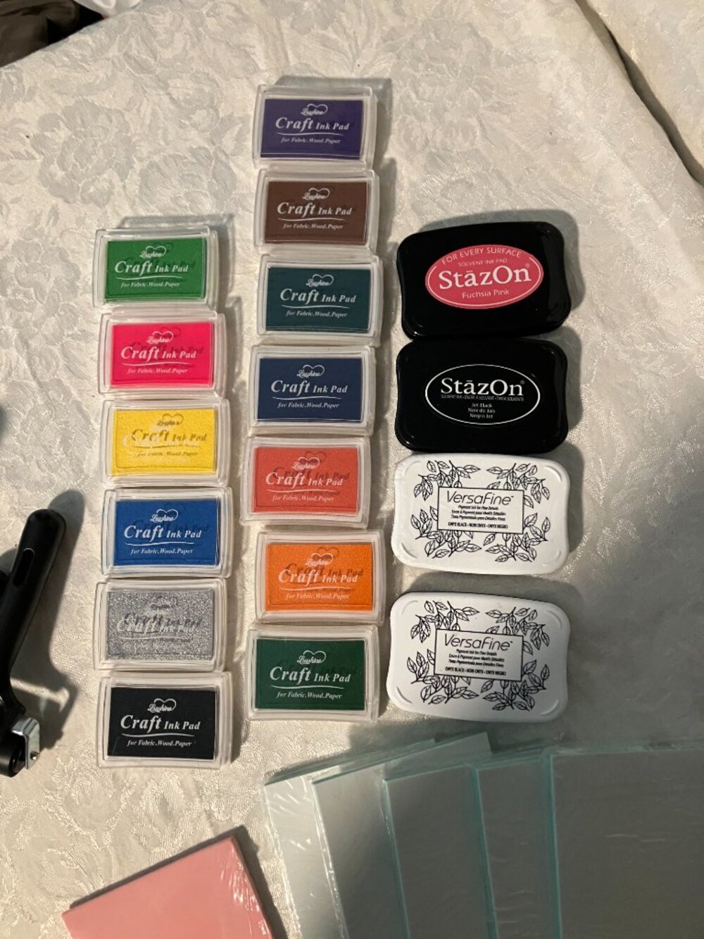 printing supplies, ink pads, press, rollers, carving blocks - Picture 4 of 4